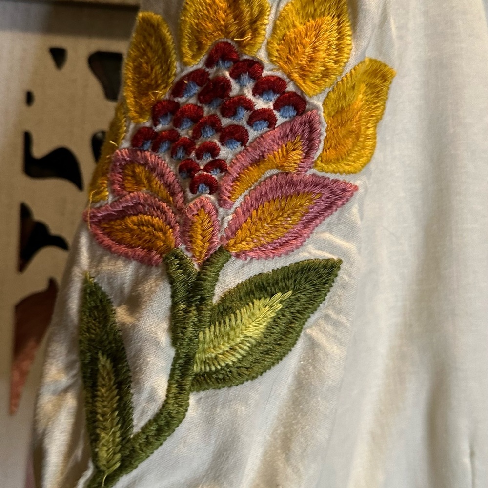 Farm Rio Embroidered Peplum Romper - Picture 6 of 6